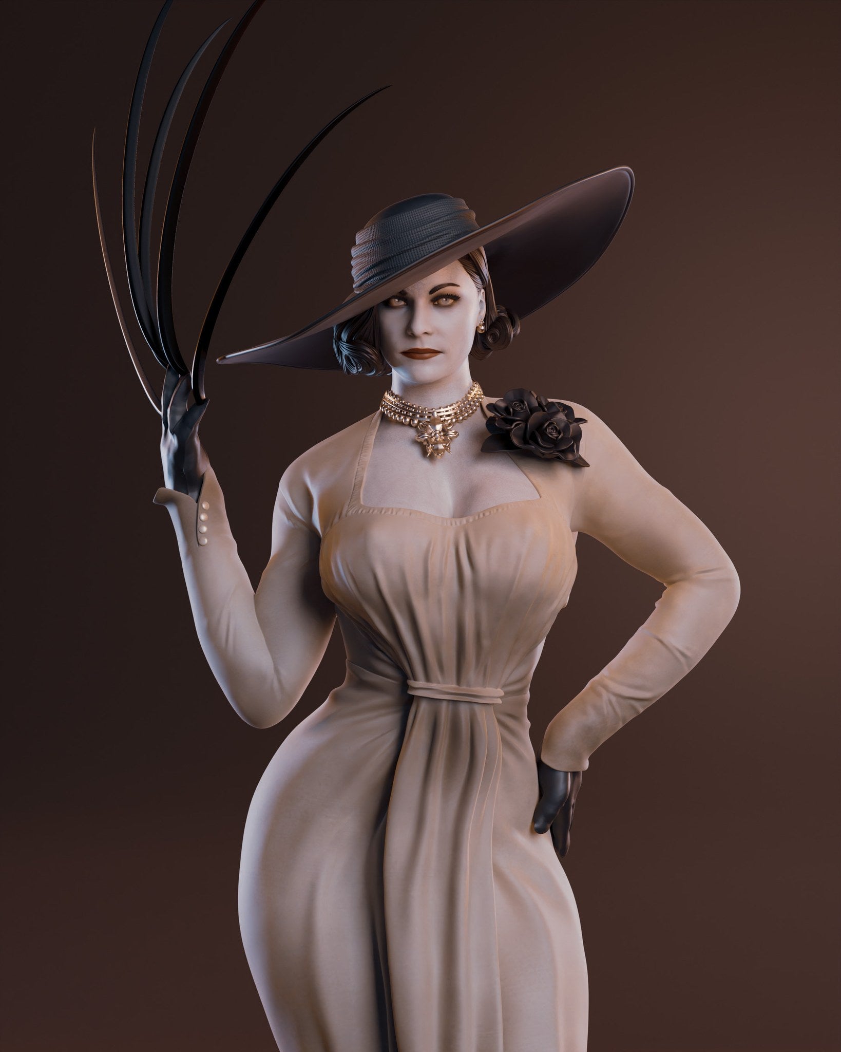 Alcina Dimitrescu (Resident Evil) resin figure by Abe3D — studio render 9