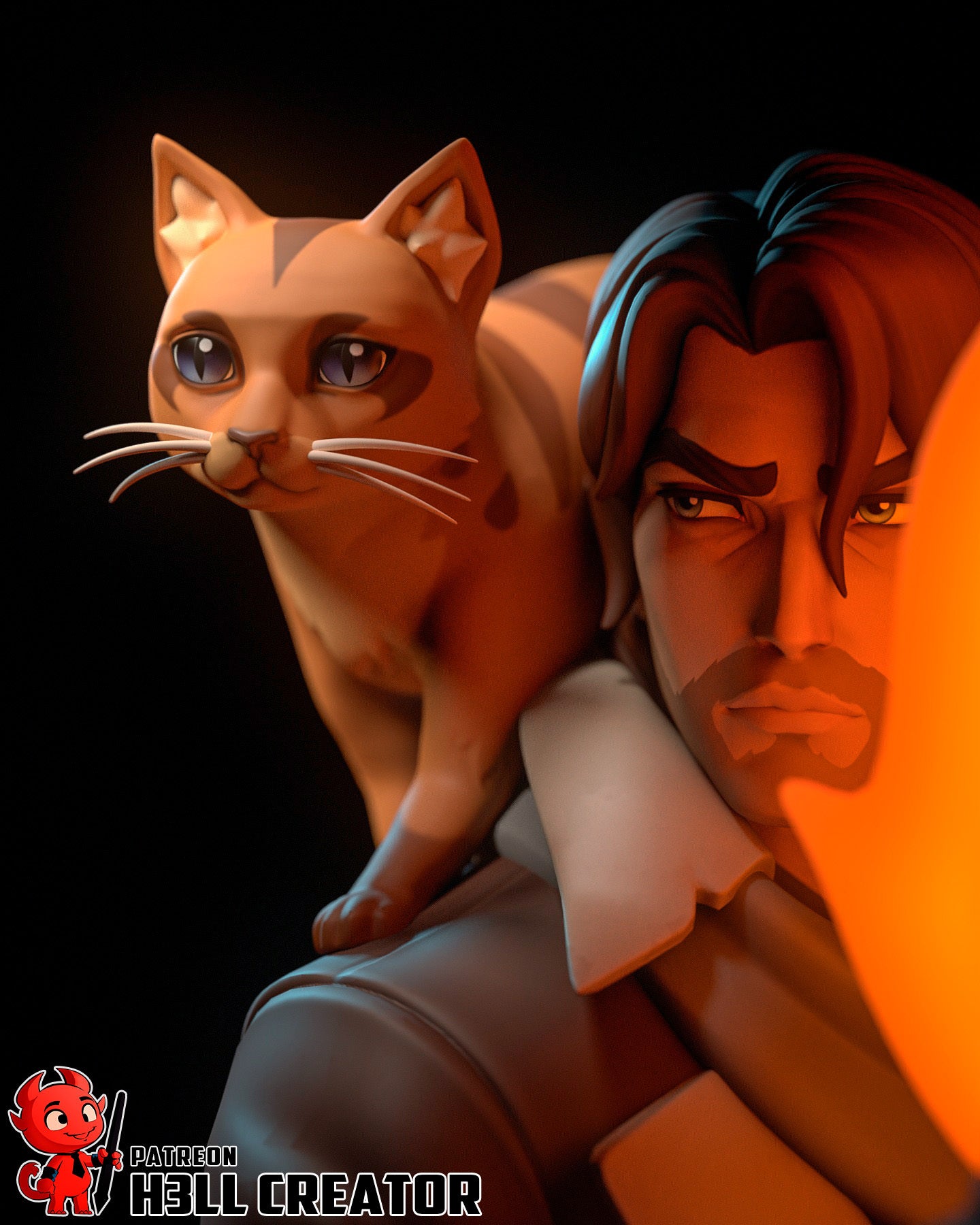 Caleb Widogast (Critical Role) resin figure by h3LLcreator — studio render 6