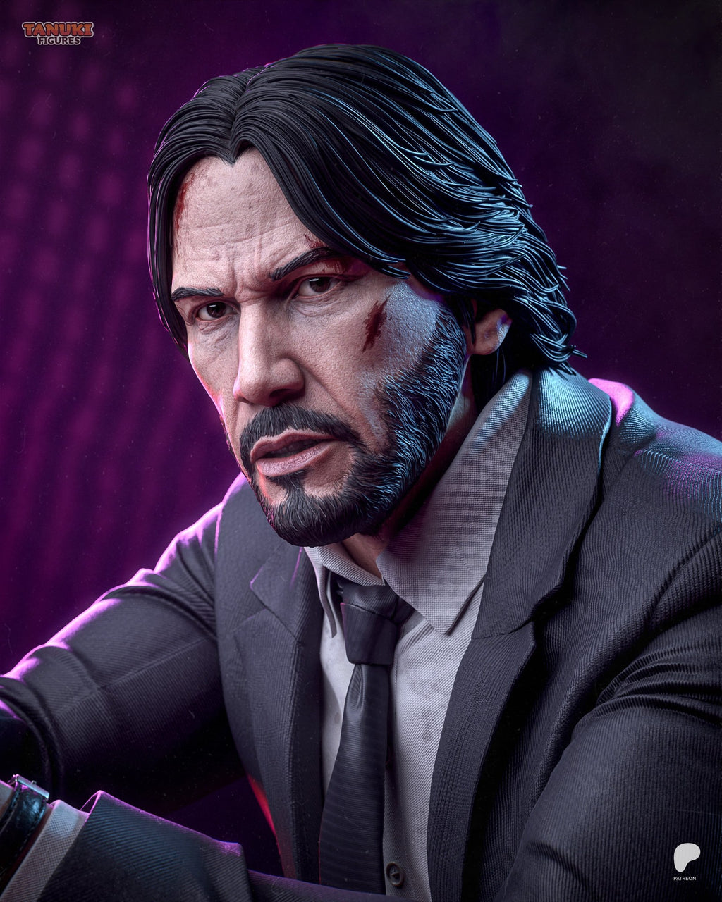John Wick (John Wick) resin figure by Tanuki Figures — studio render 4