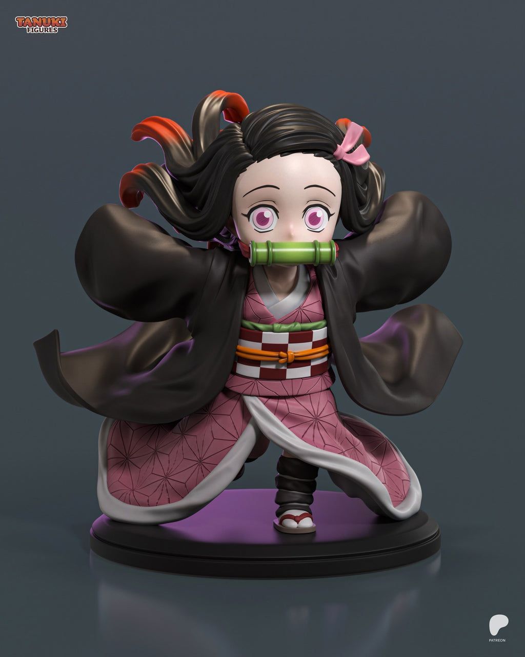 Nezuko Kamado (Demon Slayer) resin figure by Tanuki Figures — studio render 1