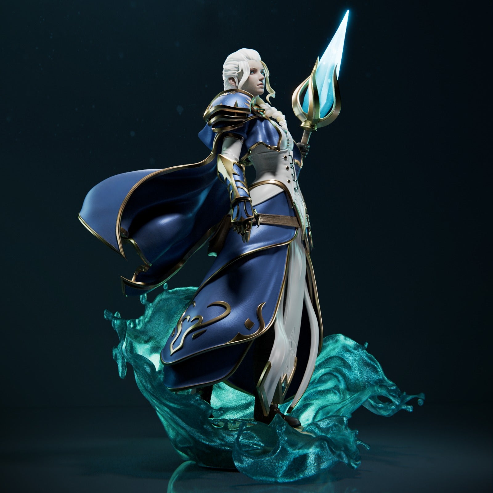 Jaina Proudmoore World of Warcraft resin figure by CA 3D Studios — studio preview 2