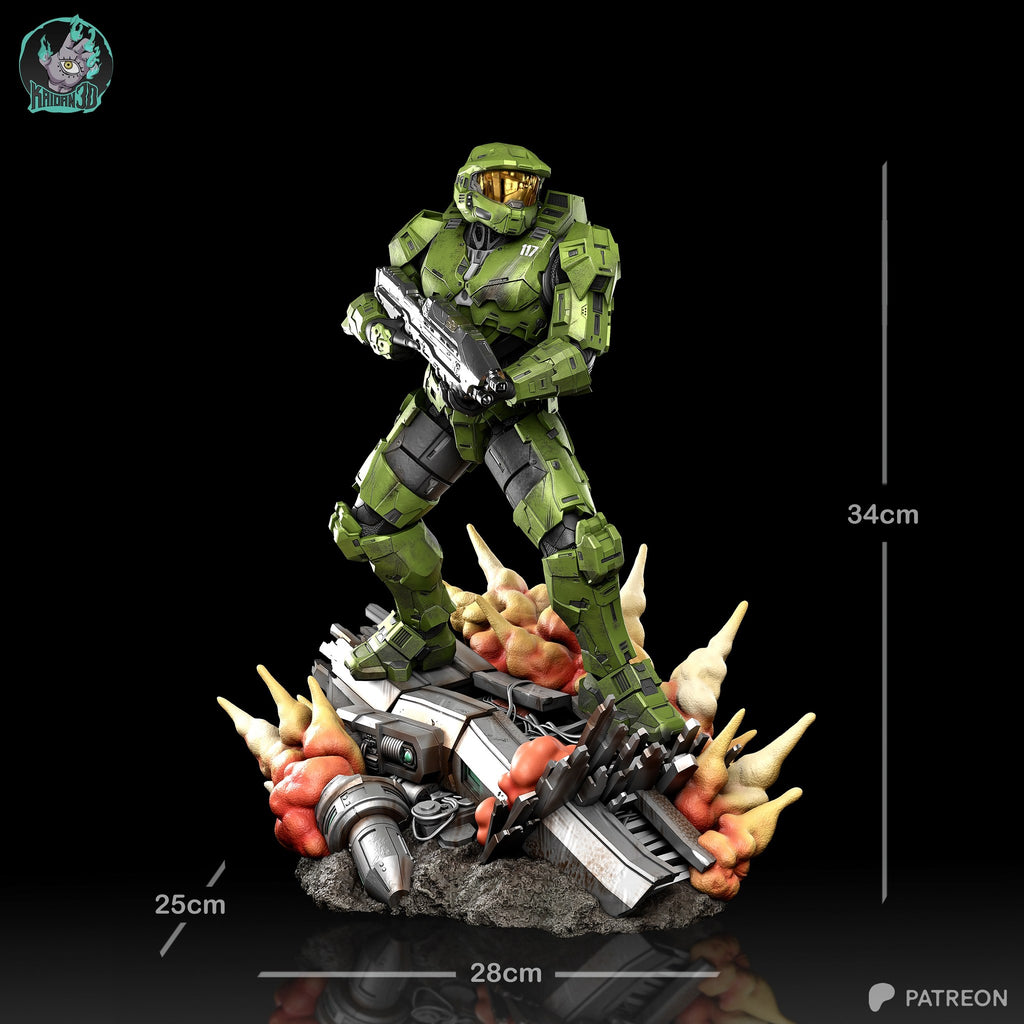 Master Chief (Halo) resin figure by Kaidan 3D — studio render 6