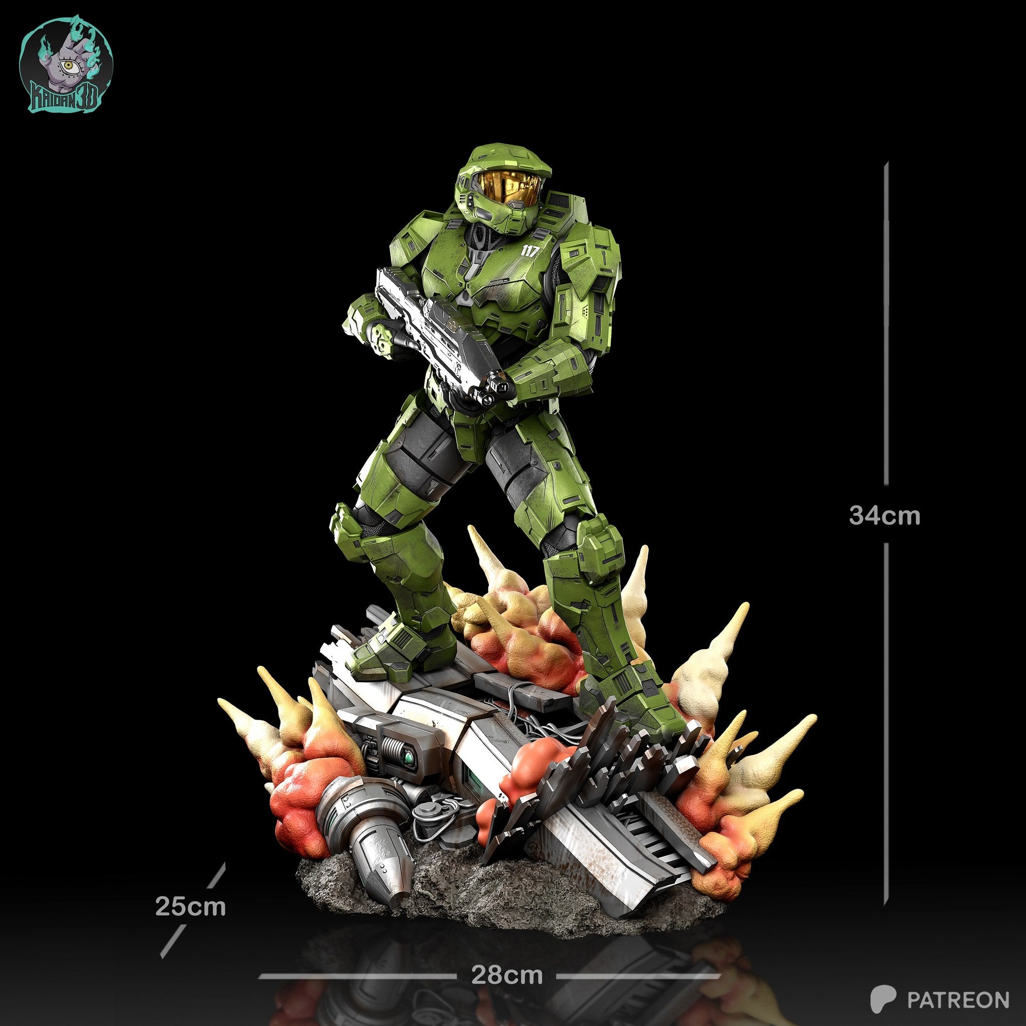 Master Chief (Halo) resin figure by Kaidan 3D — studio render 6
