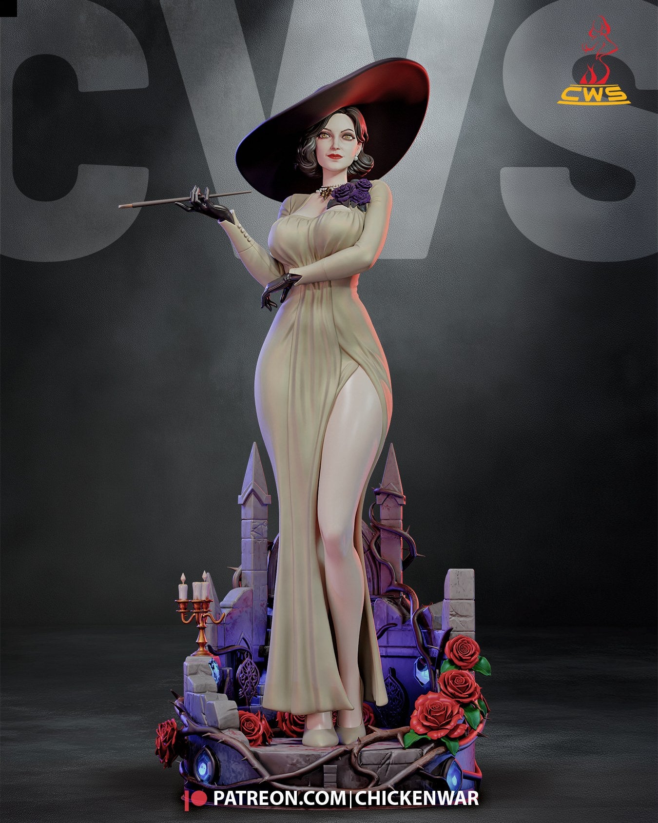 Alcina Dimitrescu (Resident Evil) resin figure by CW Studio — studio render 5