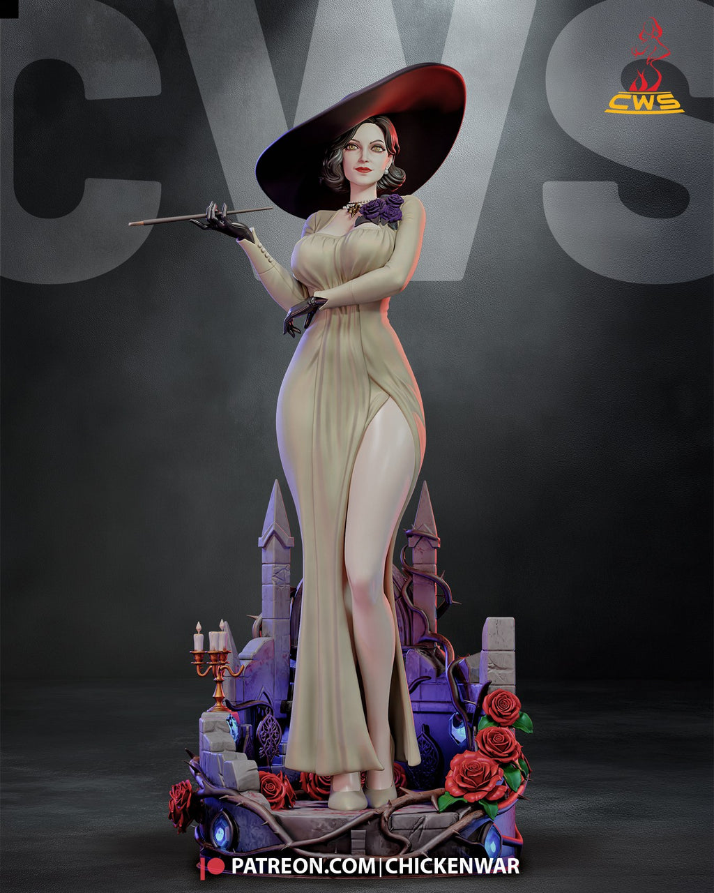 Alcina Dimitrescu (Resident Evil) resin figure by CW Studio — studio render 5
