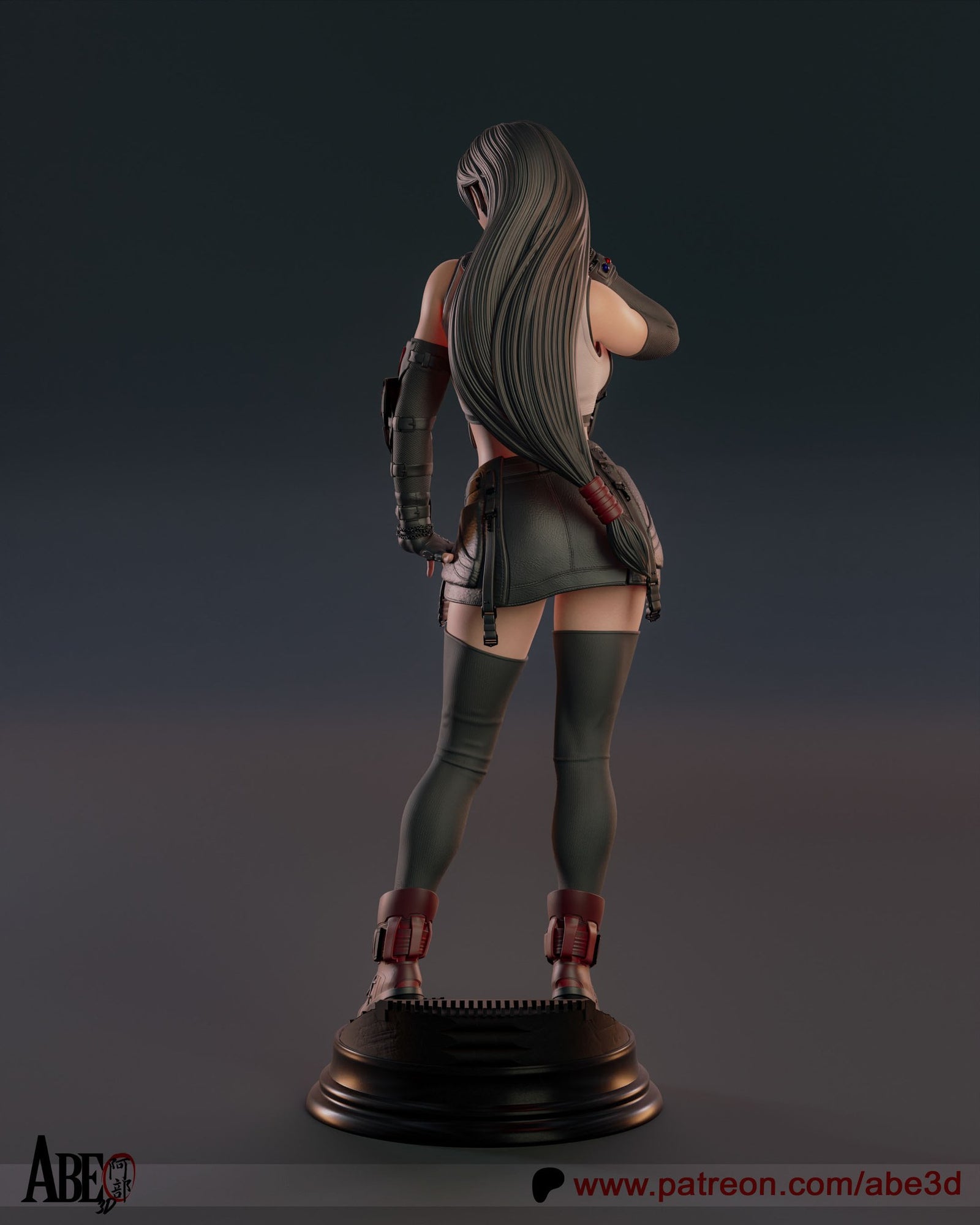 Tifa Lockhart (Final Fantasy) resin figure by Abe3D — studio render 3