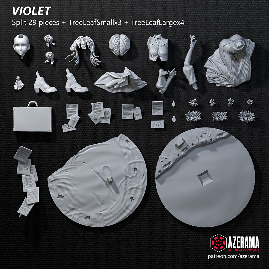 Violet Evergarden (Violet Evergarden) resin figure by Azerama — studio render 5