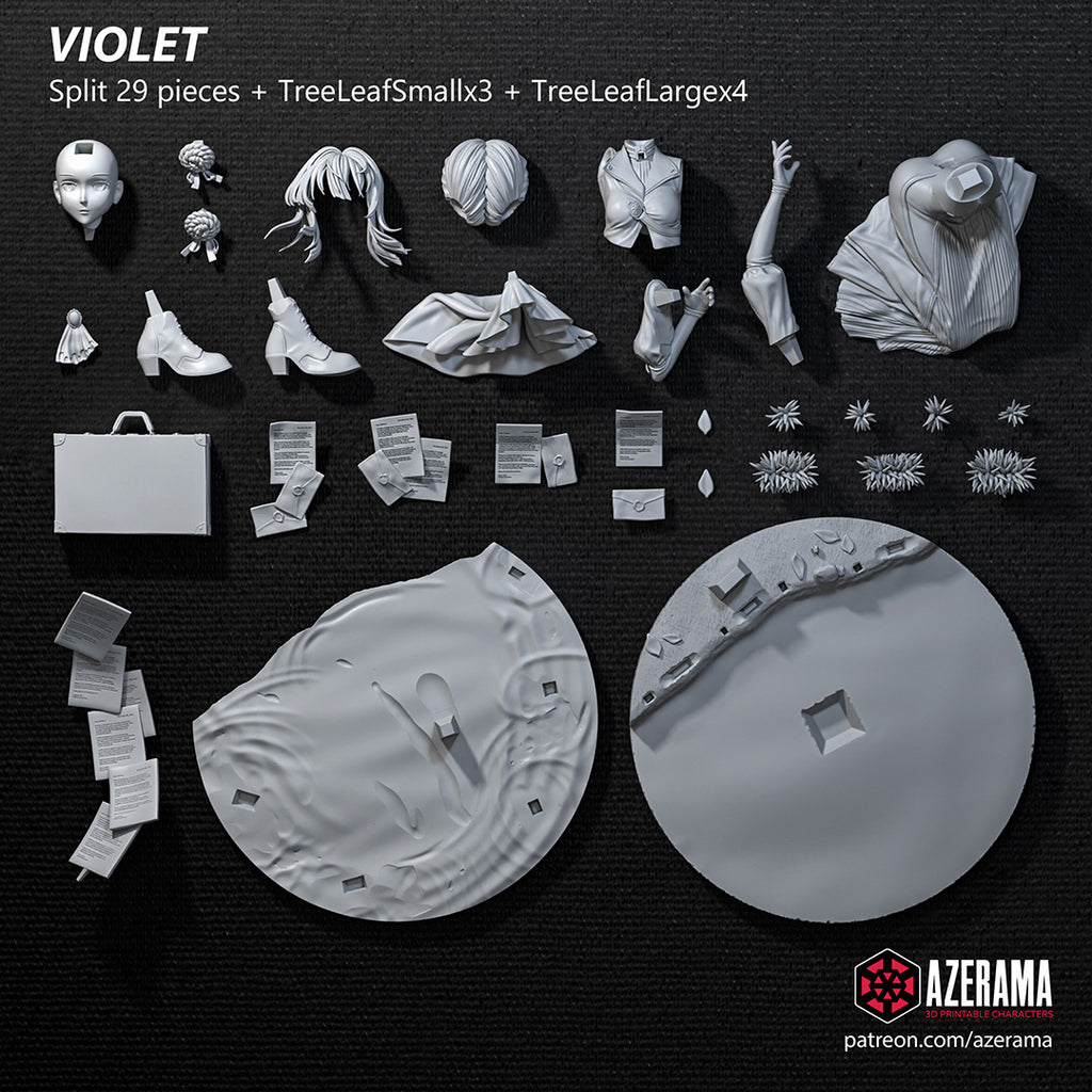 Violet Evergarden (Violet Evergarden) resin figure by Azerama — studio render 5