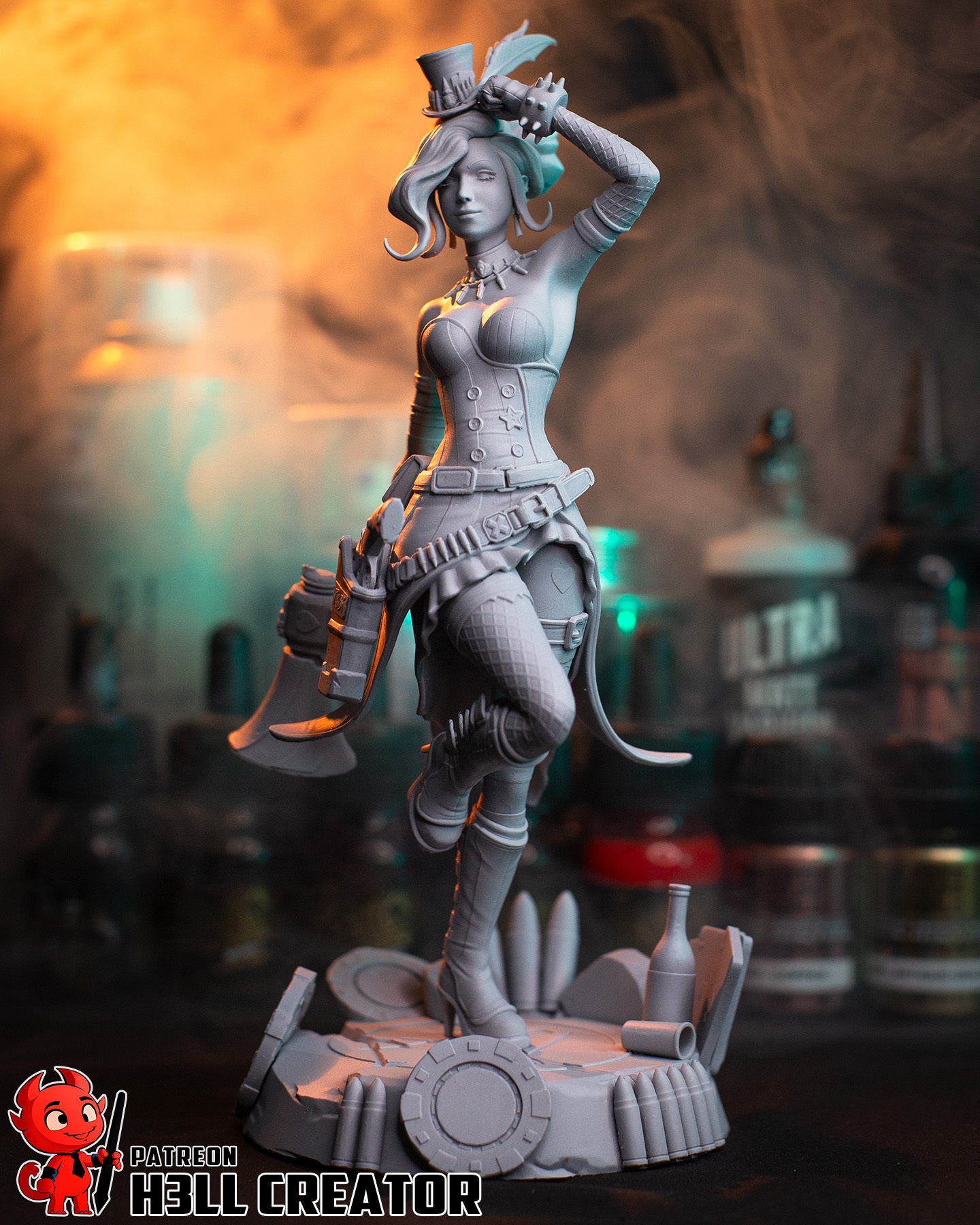 Mad Moxxi (Borderlands) resin figure by h3LLcreator — studio render 11