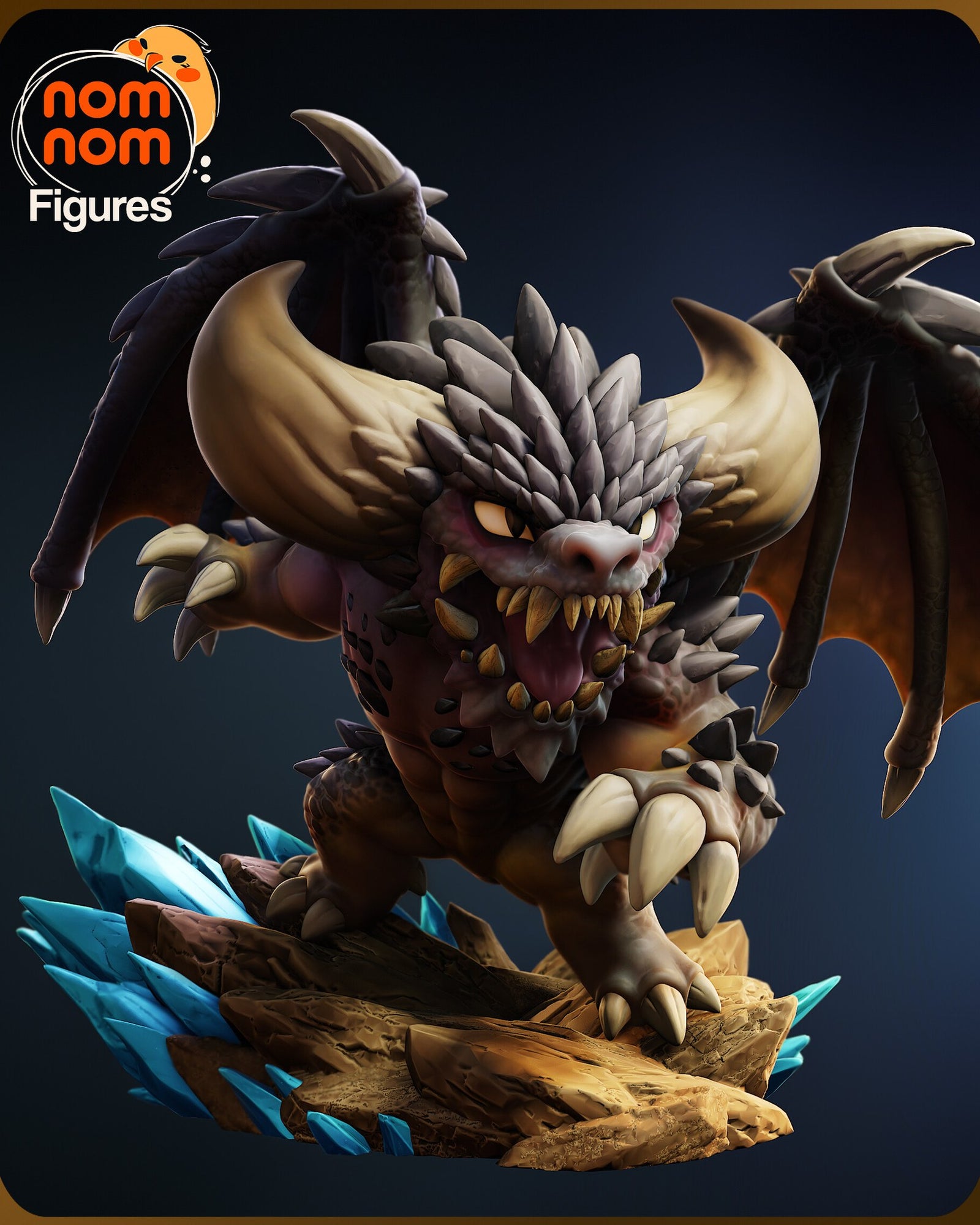 Nergigante Monster Hunter Chibi resin figure by NomNom Figures — studio preview 1