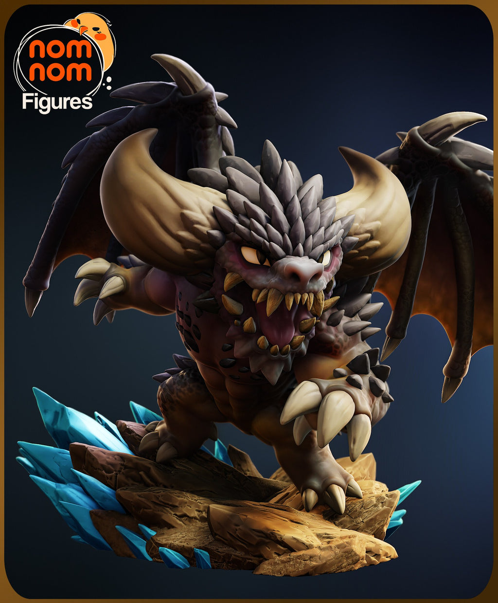 Nergigante Monster Hunter Chibi resin figure by NomNom Figures — studio preview 1