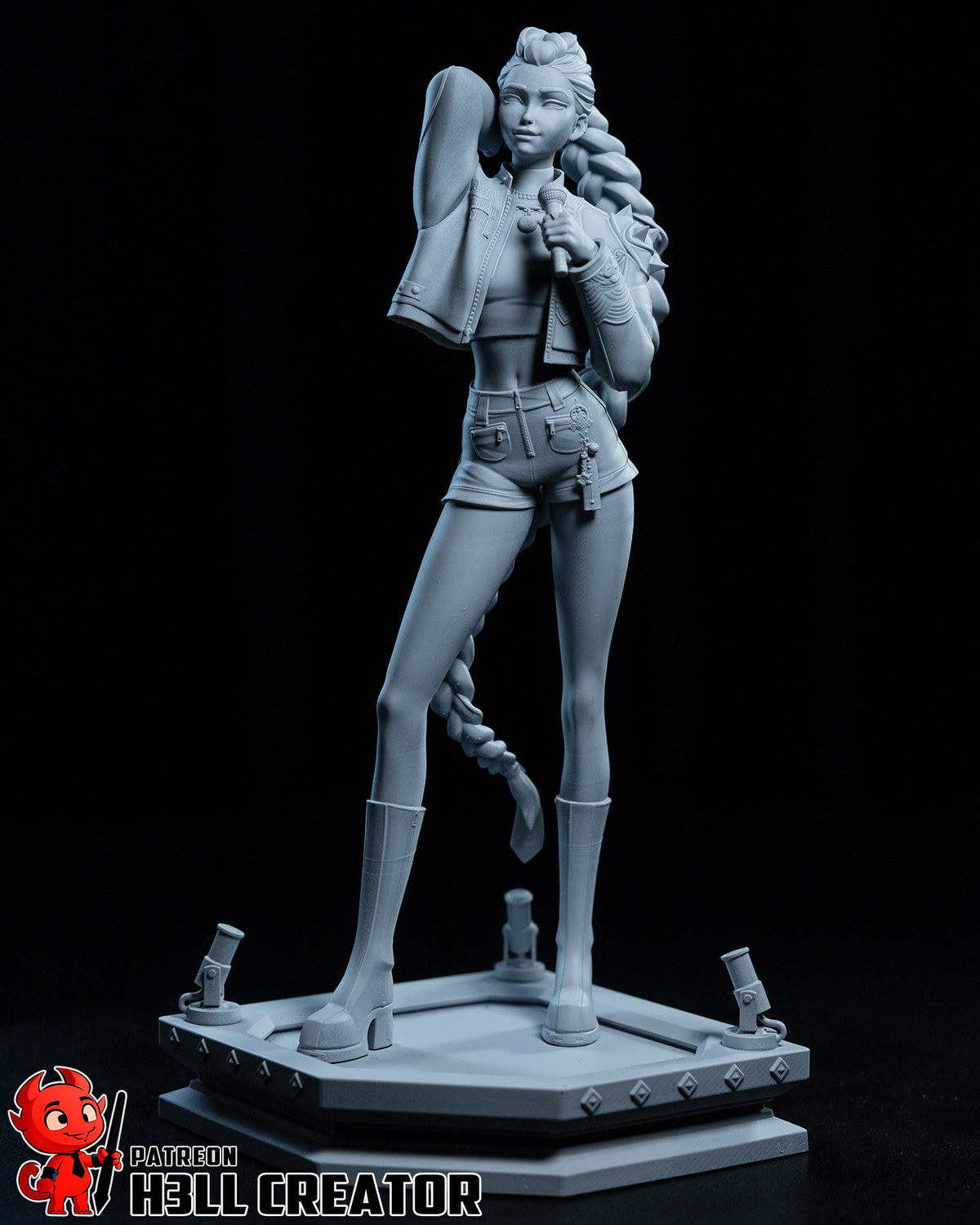 Rumi, Mira and Zoey (KPop Demon Hunters) resin figure by h3LLcreator — studio render 10