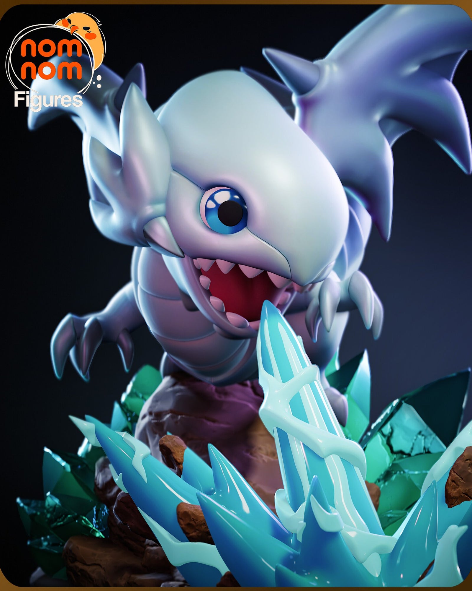 Blue-Eyes White Dragon Yu-Gi-Oh! Chibi resin figure by NomNom Figures — studio preview 1