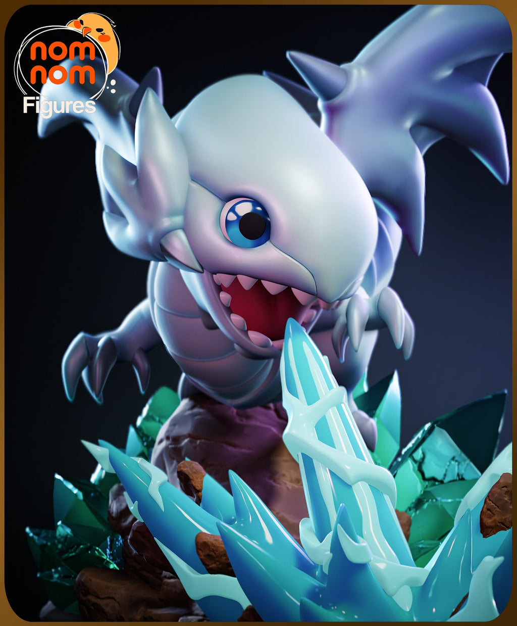 Blue-Eyes White Dragon Yu-Gi-Oh! Chibi resin figure by NomNom Figures — studio preview 1