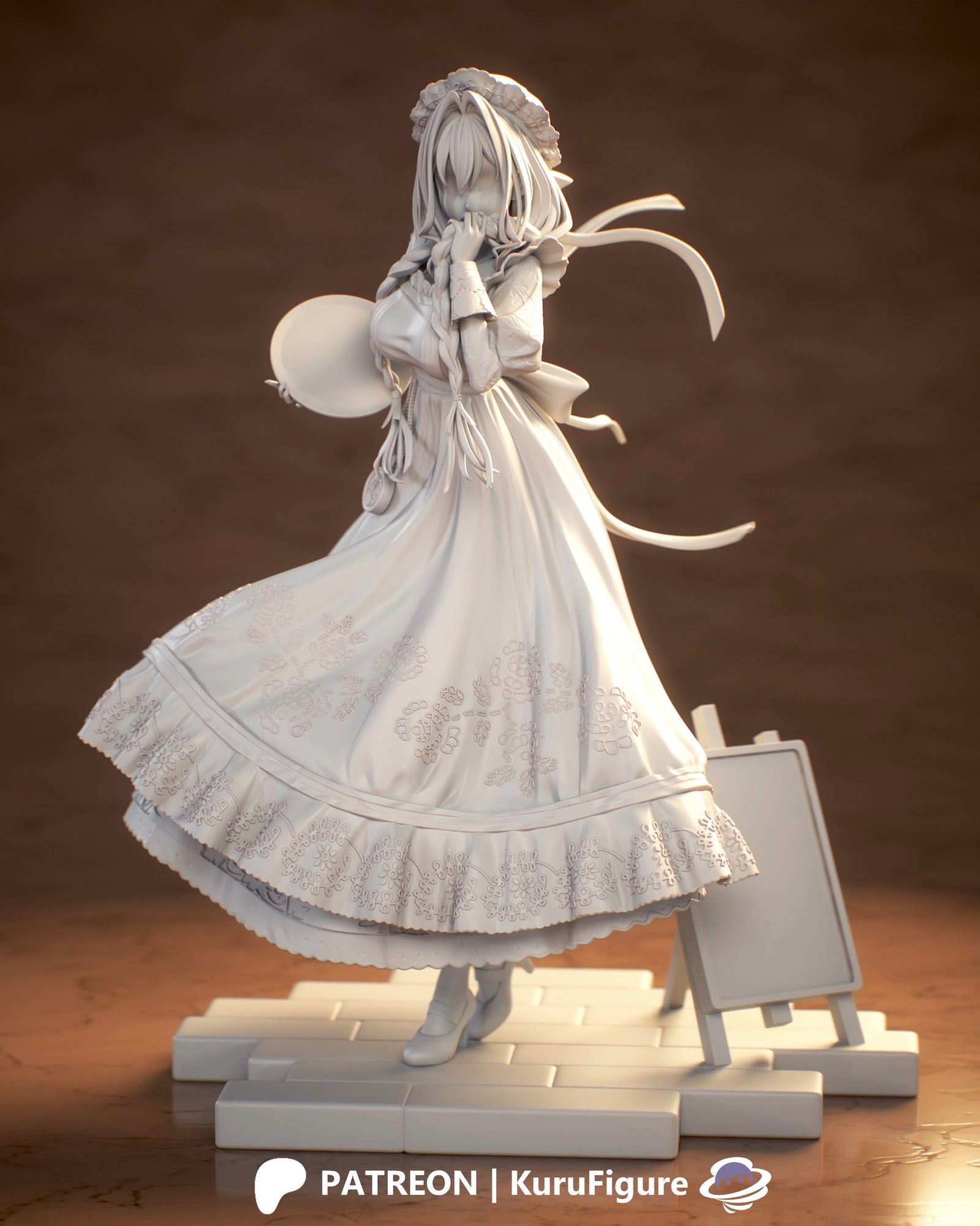 Ouro Kronii (Hololive) resin figure by Kuru Figures — studio render 5