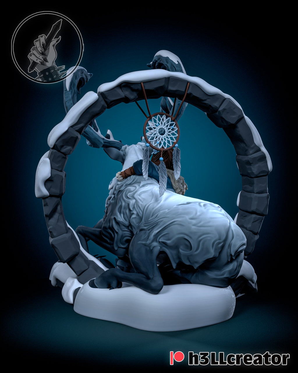 Avery and Rohan (_Original Characters) resin figure by h3LLcreator — studio render 5