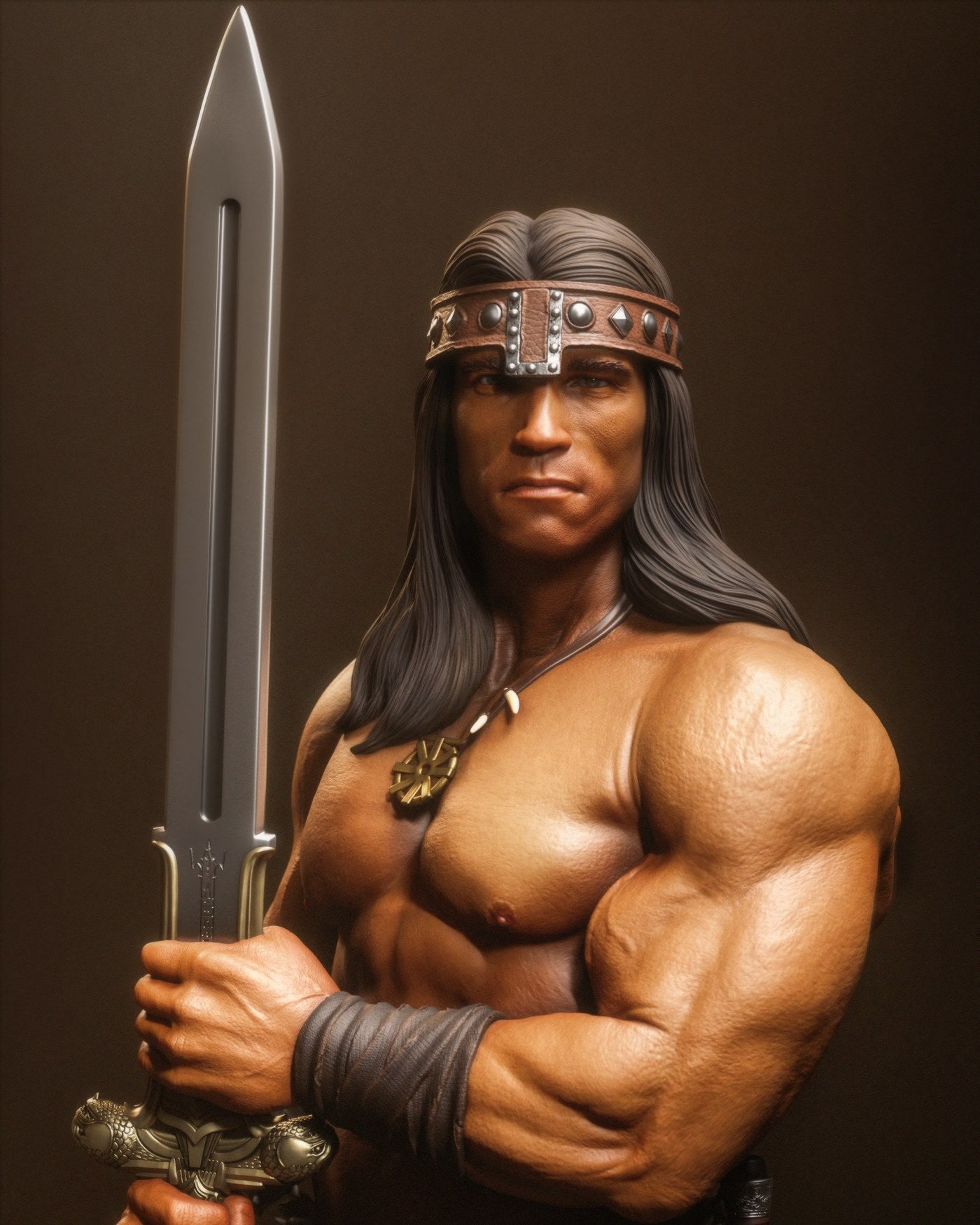 Conan the Barbarian resin figure by CA 3D Studios — studio preview 1