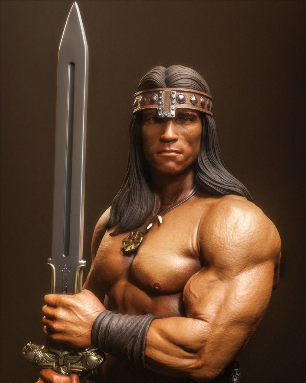 Conan the Barbarian resin figure by CA 3D Studios — studio preview 1