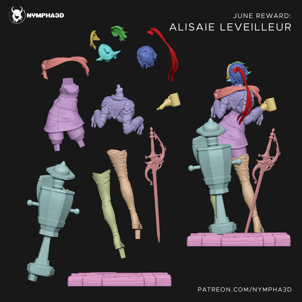 Alisaie Leveilleur (Final Fantasy) resin figure by Nympha — studio render 5
