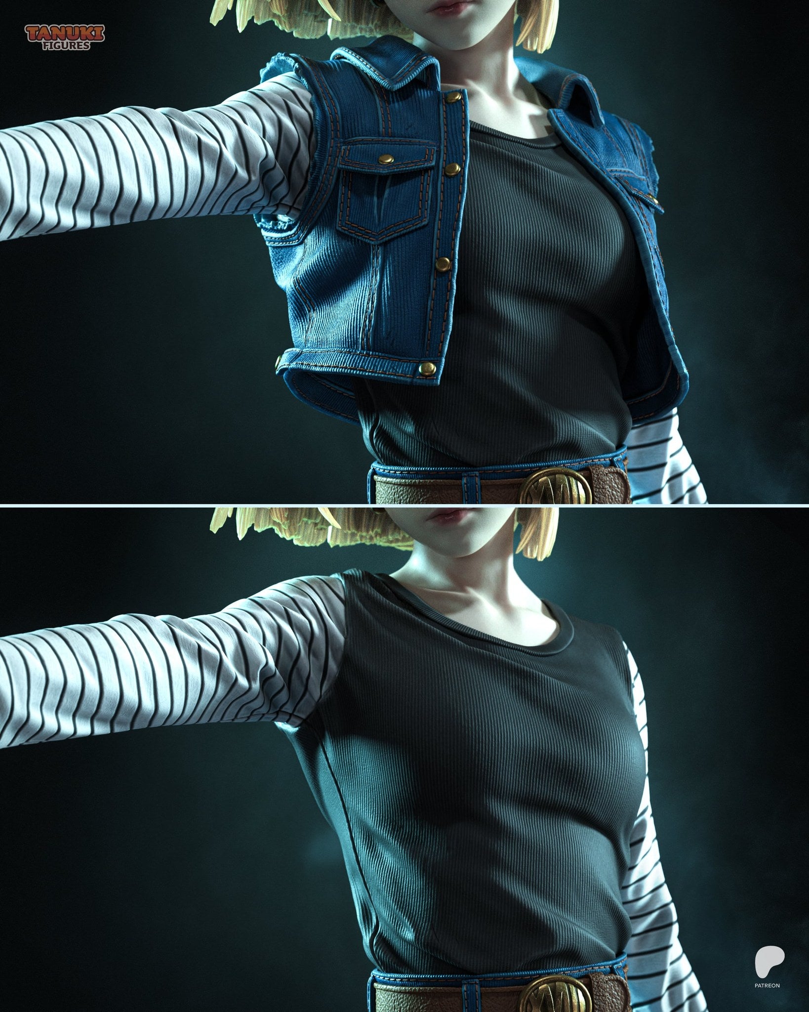 Android 18 (Dragon Ball) resin figure by Tanuki Figures — studio render 8