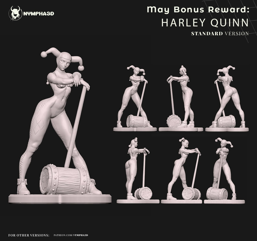 Harley Quinn (DC Comics) resin figure by Nympha — studio render 6