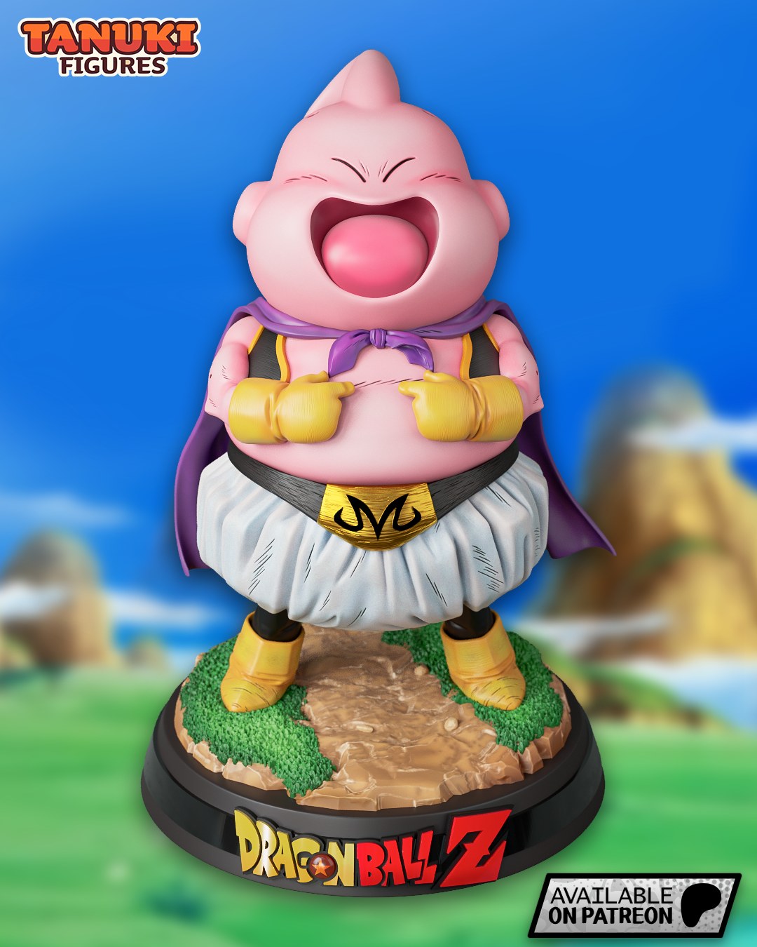 Majin Buu (Dragon Ball) resin figure by Tanuki Figures — studio render 2