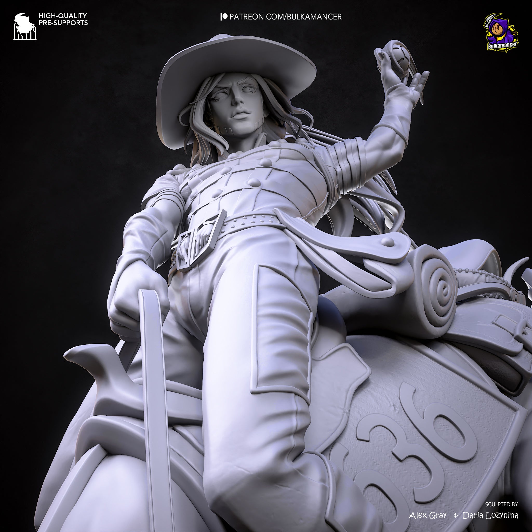 Gyro Zeppeli (Jojo's Bizarre Adventure) resin figure by Bulkamancer — studio render 19