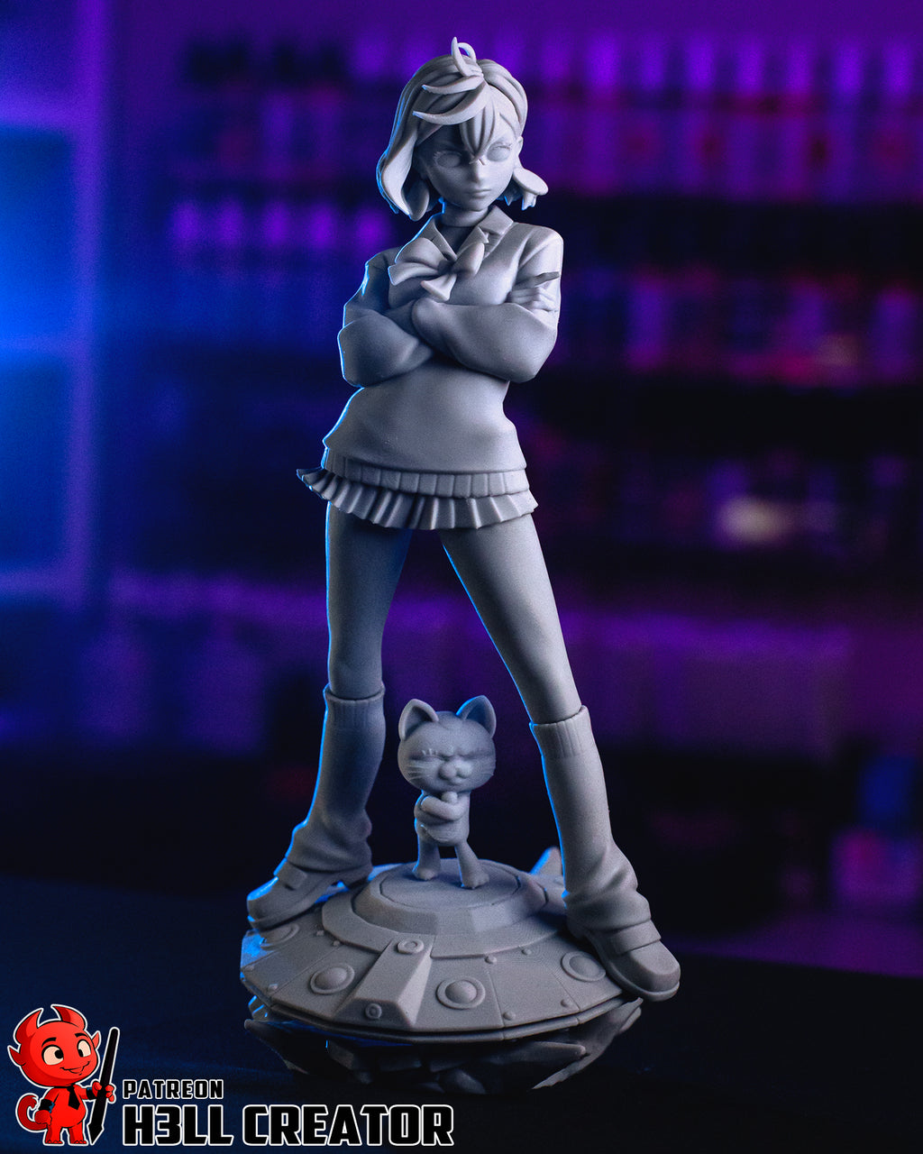 Momo Ayase (Dandadan) resin figure by h3LLcreator — studio render 13