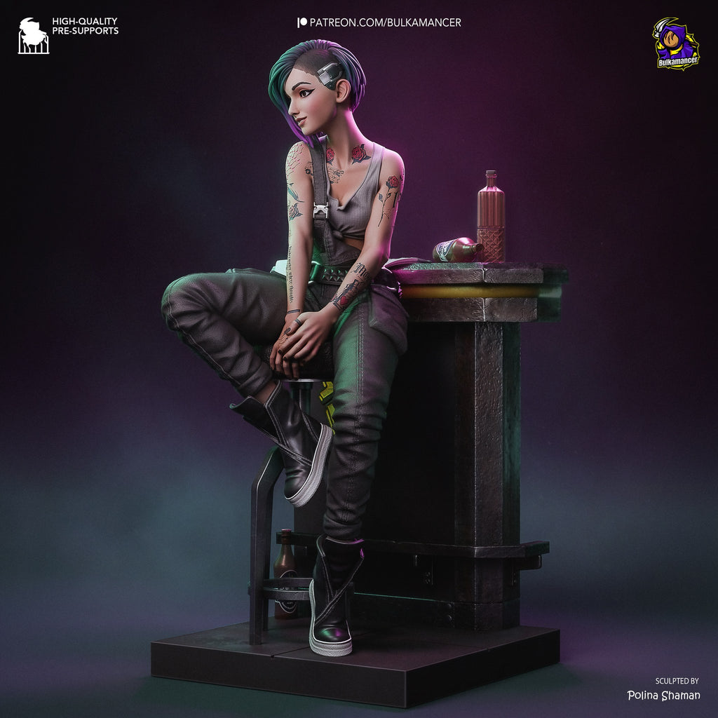 Judy Alvarez (Cyberpunk 2077) resin figure by Bulkamancer — studio render 3