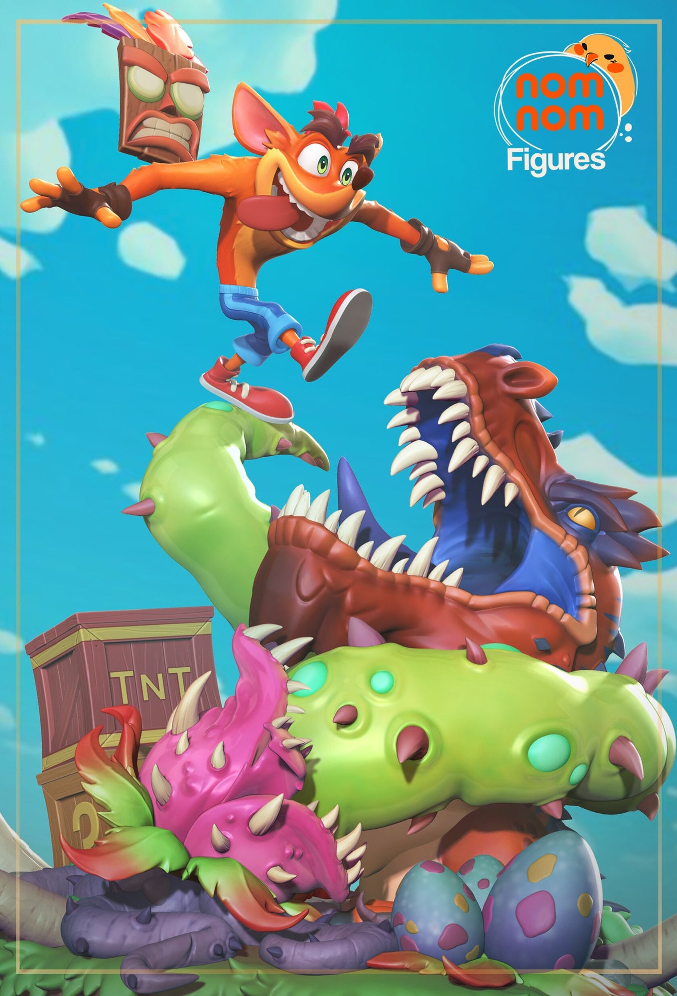 Crash Bandicoot resin figure by NomNom Figures — studio preview 1
