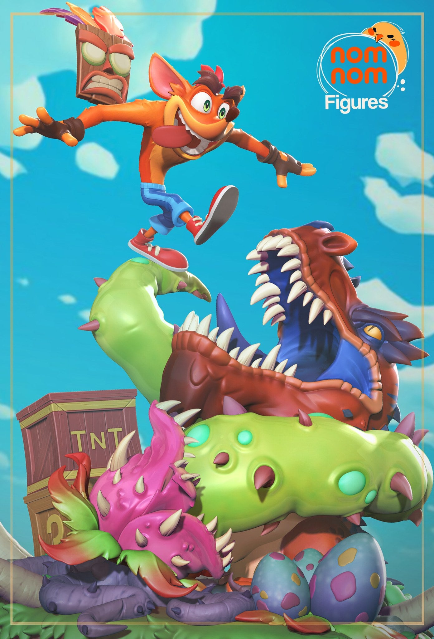 Crash Bandicoot resin figure by NomNom Figures — studio preview 1