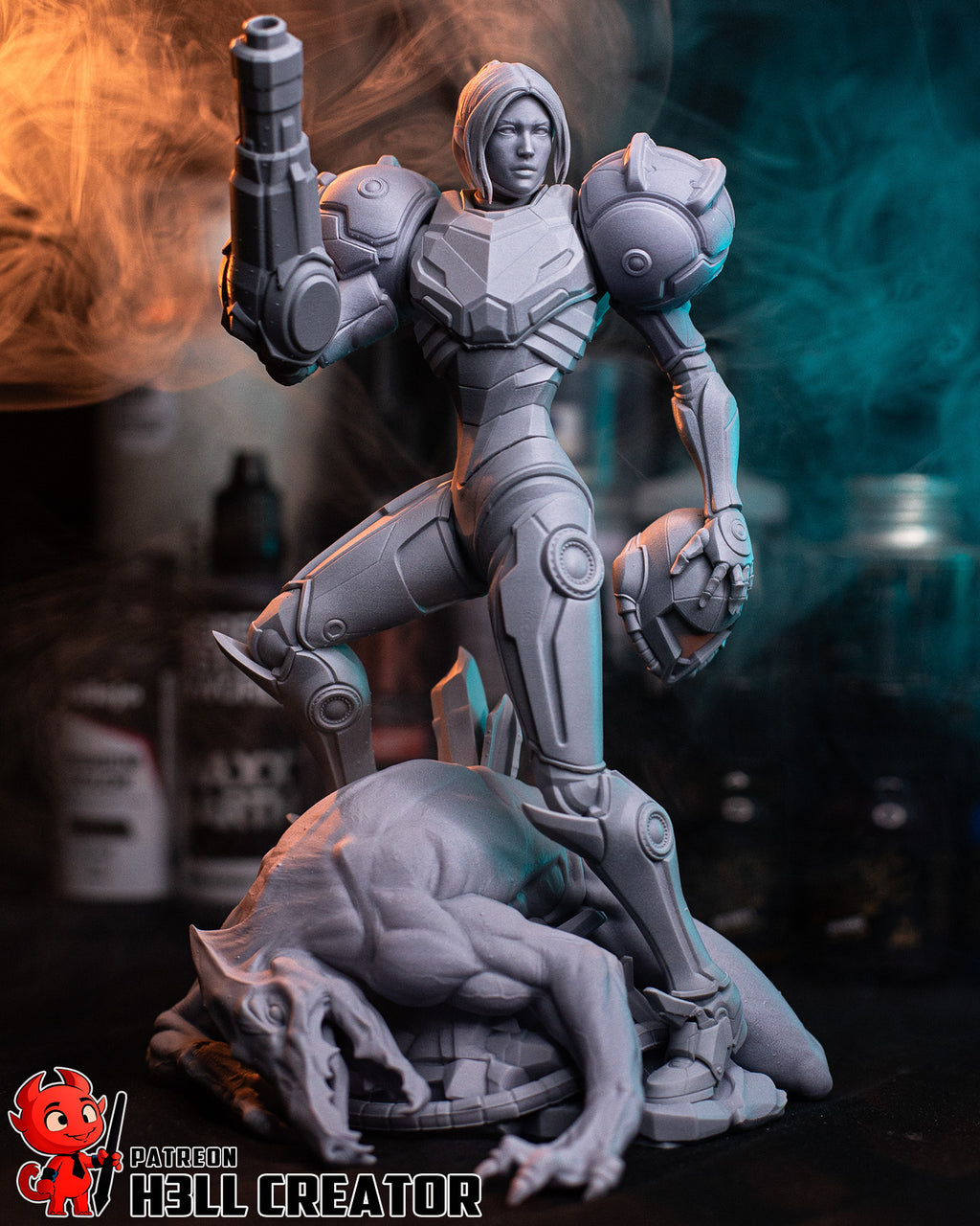 Samus Aran (Metroid) resin figure by h3LLcreator — studio render 11