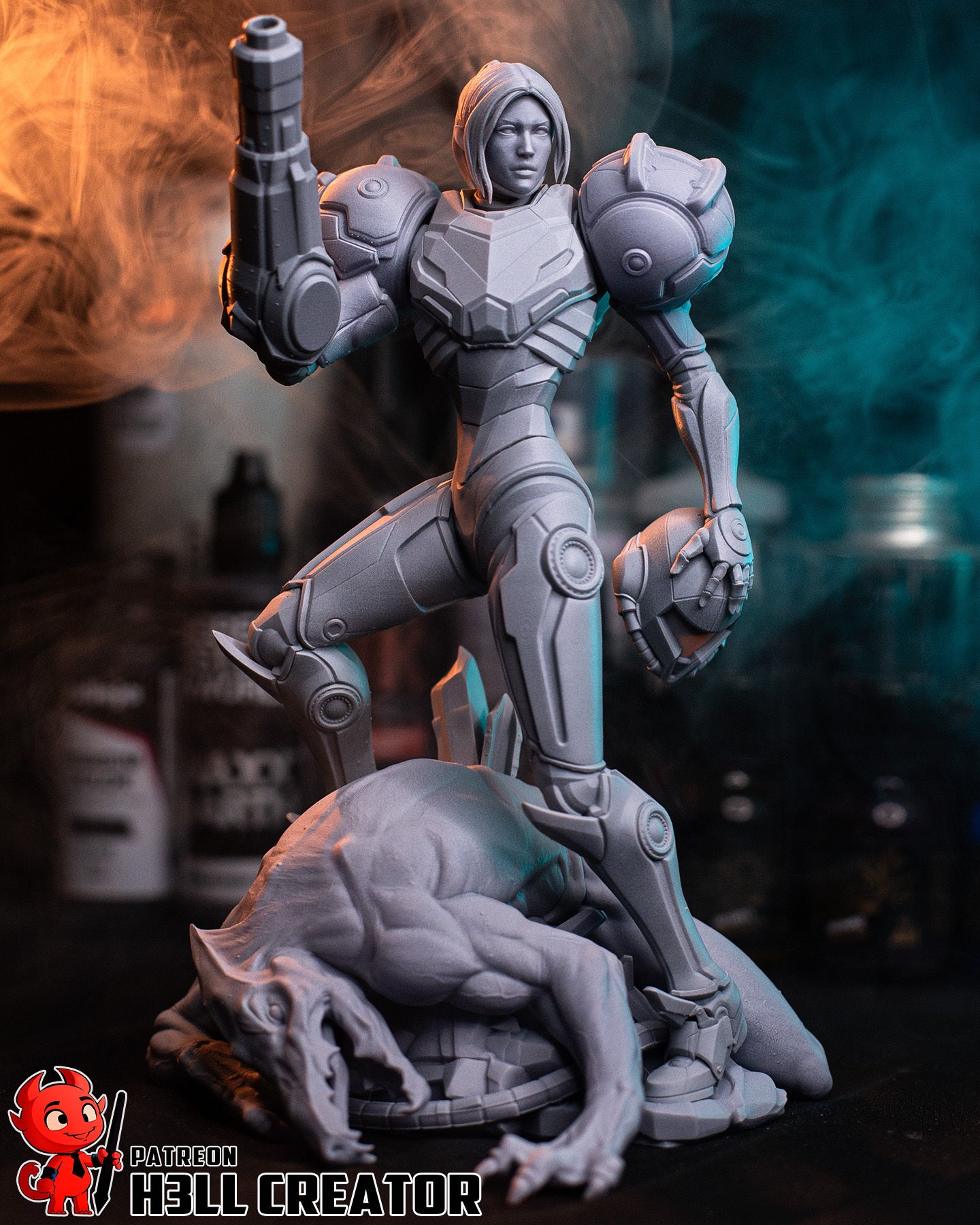 Samus Aran (Metroid) resin figure by h3LLcreator — studio render 11