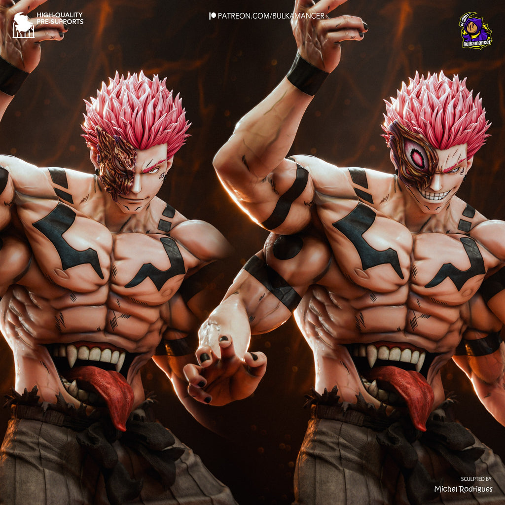Ryomen Sukuna (Jujutsu Kaisen) resin figure by Bulkamancer — studio render 2
