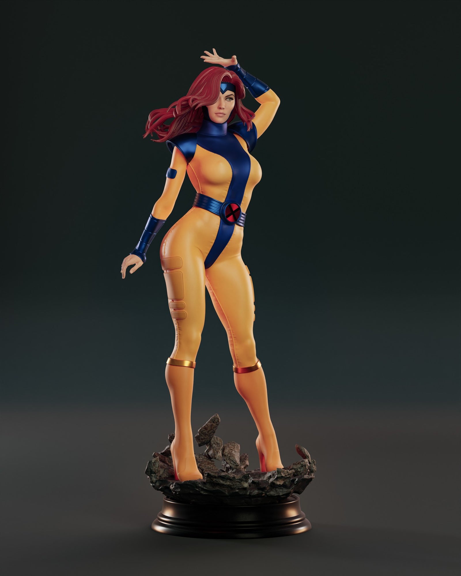 Jean Grey (Marvel) resin figure by Abe3D — studio render 3