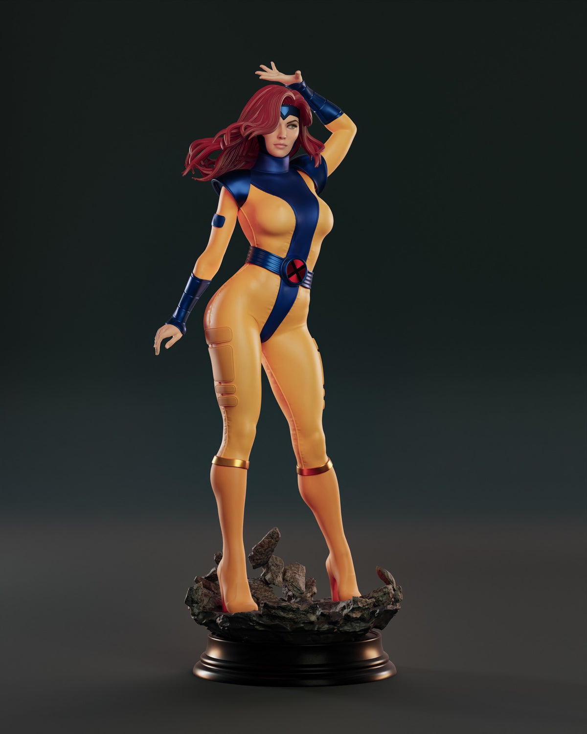 Jean Grey (Marvel) resin figure by Abe3D — studio render 3