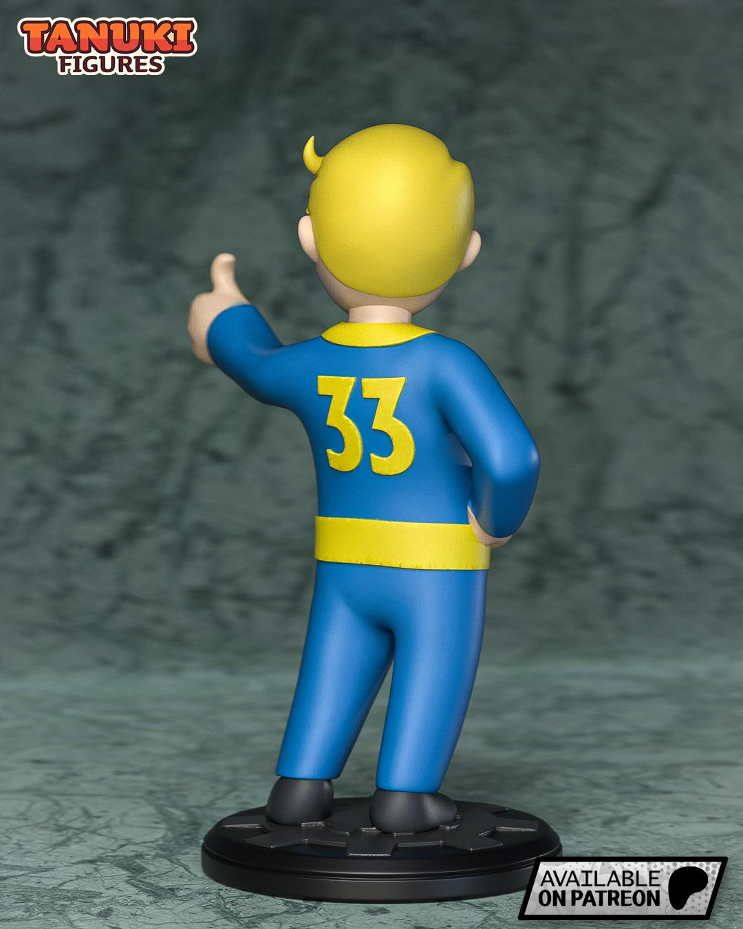 Vault Boy (Fallout) resin figure by Tanuki Figures — studio render 3