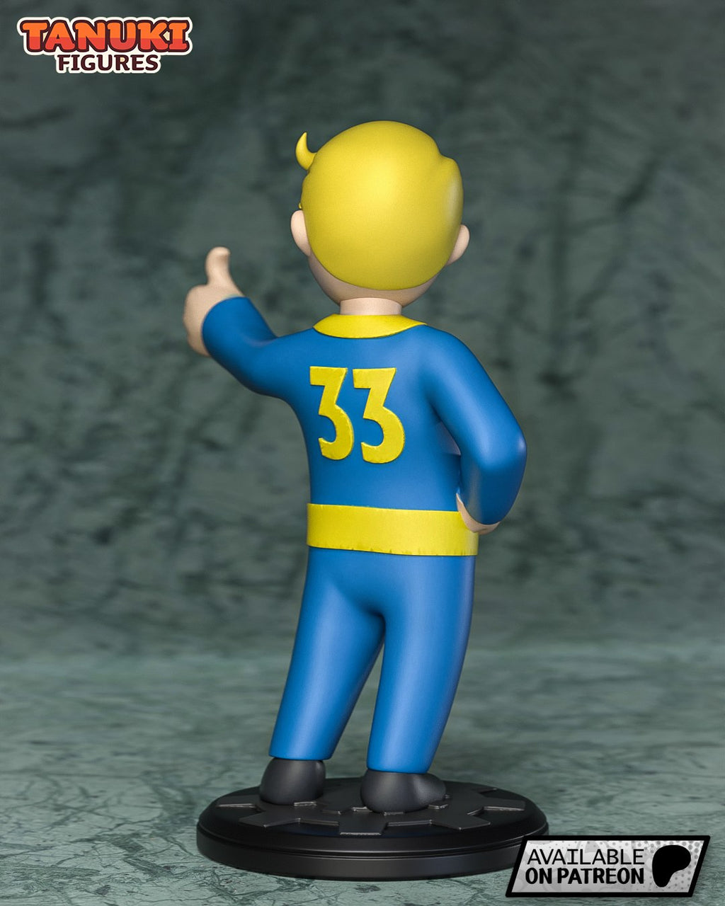Vault Boy (Fallout) resin figure by Tanuki Figures — studio render 3