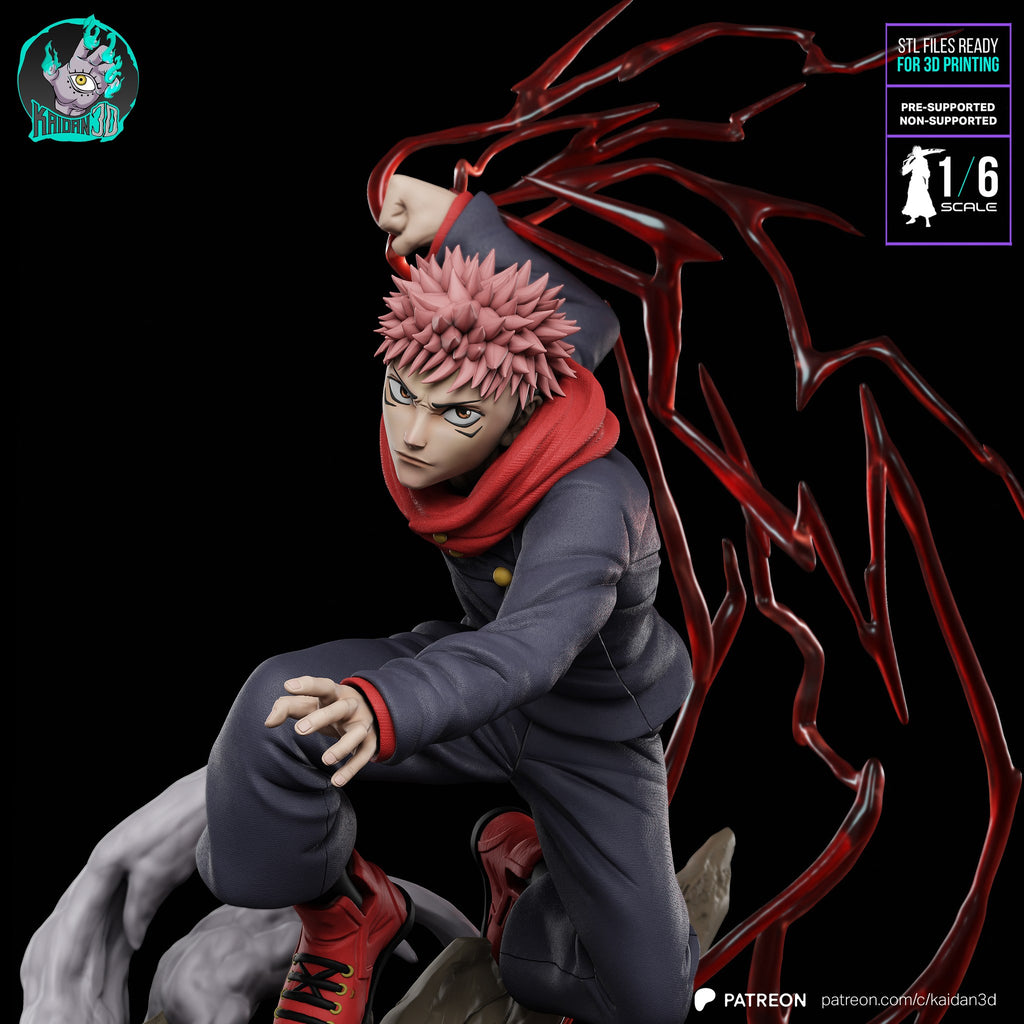 Yuji Todo and Mahito (Jujutsu Kaisen) resin figure by Kaidan 3D — studio render 7