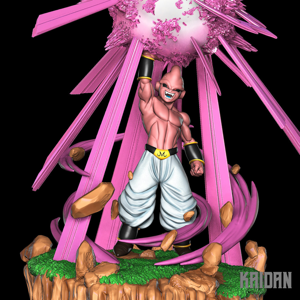 Kid Buu (Dragon Ball) resin figure by Kaidan 3D — studio render 3