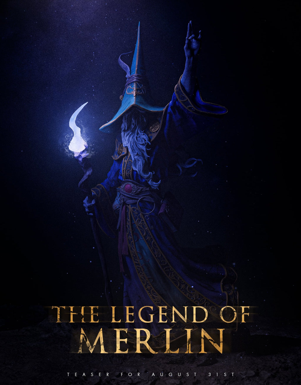 Merlin Arthurian legend resin figure by CA 3D Studios — studio preview 1