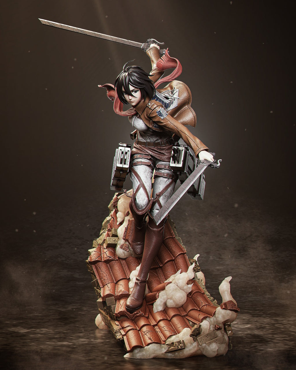 Mikasa Ackerman Attack on Titan resin figure by CA 3D Studios — studio preview 3