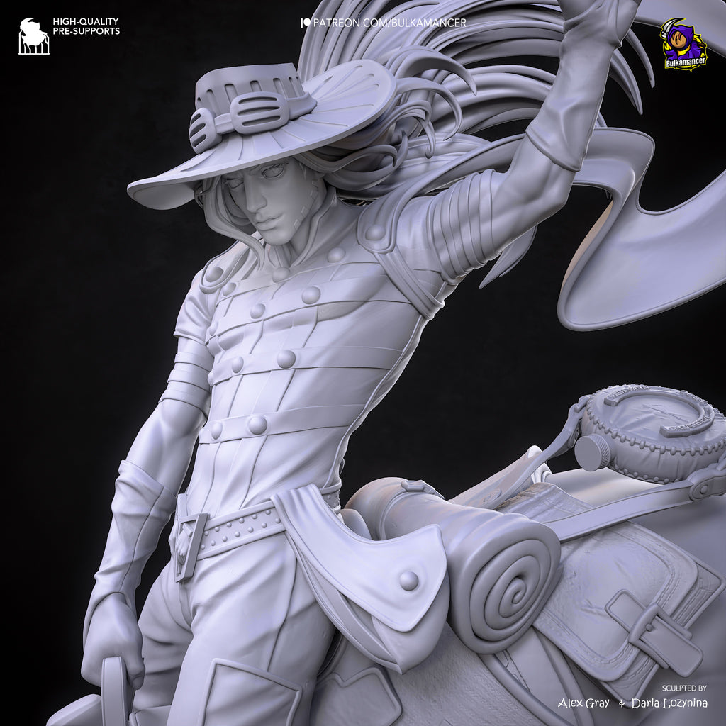 Gyro Zeppeli (Jojo's Bizarre Adventure) resin figure by Bulkamancer — studio render 14