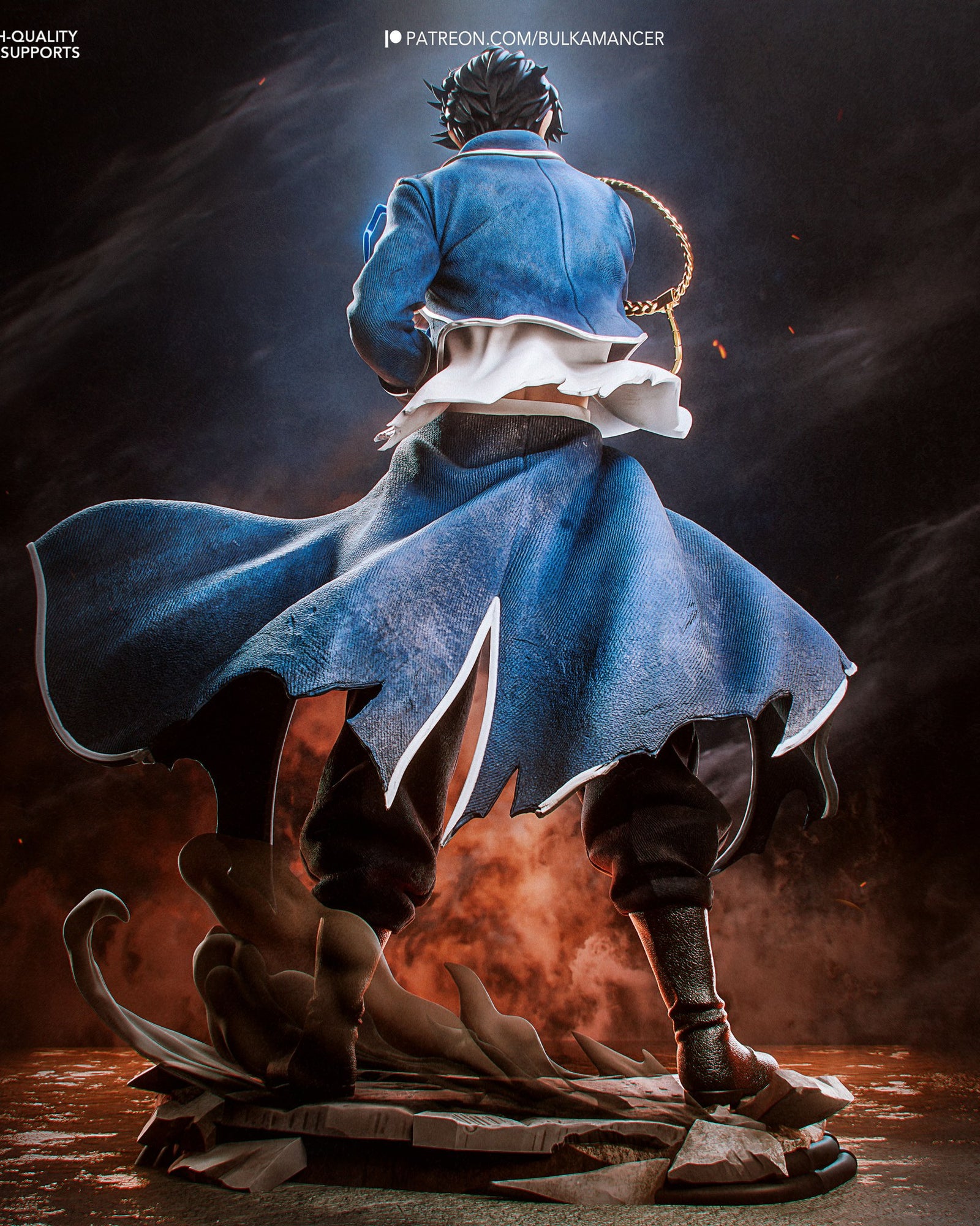 Roy Mustang (Fullmetal Alchemist) resin figure by Bulkamancer — studio render 5