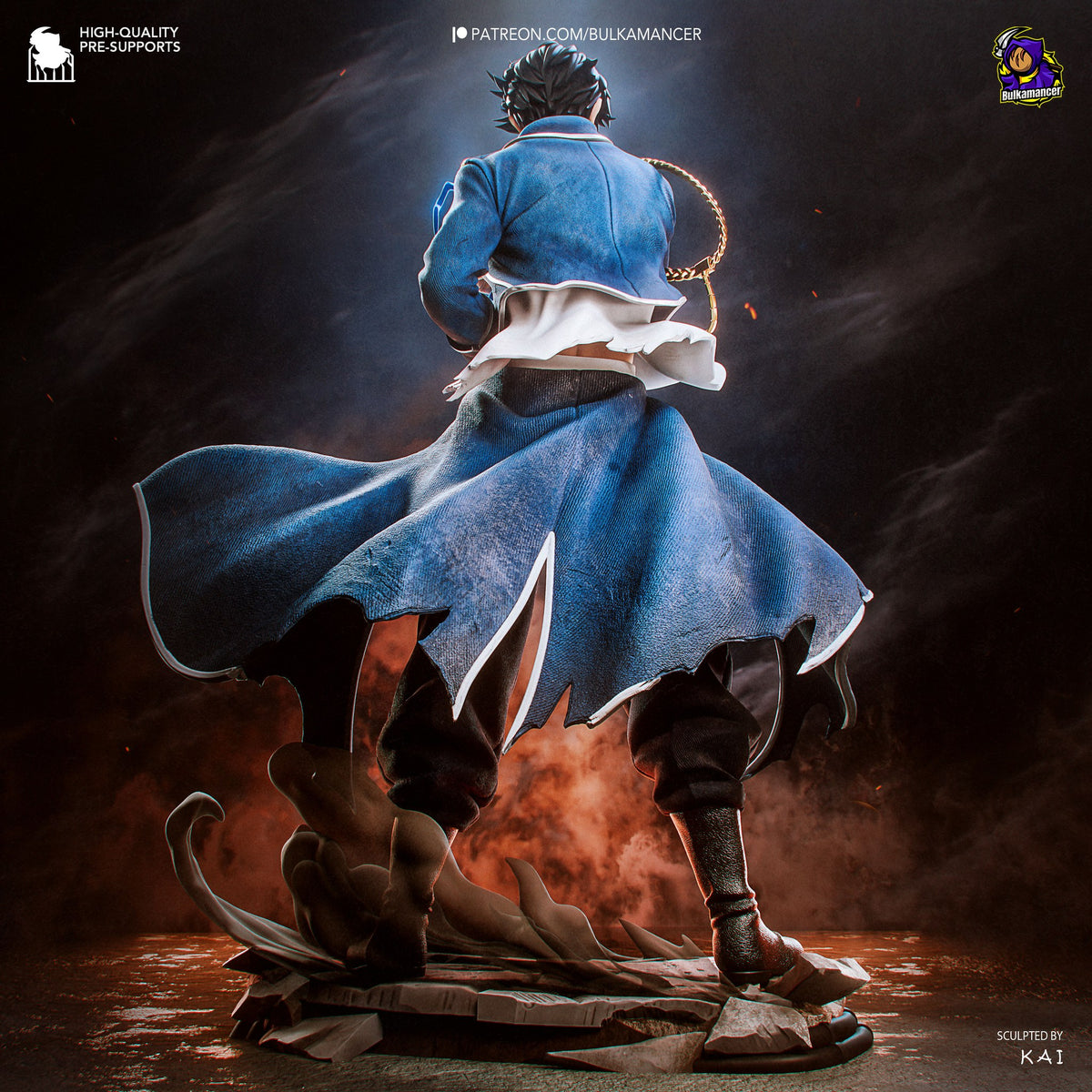 Roy Mustang (Fullmetal Alchemist) resin figure by Bulkamancer — studio render 5