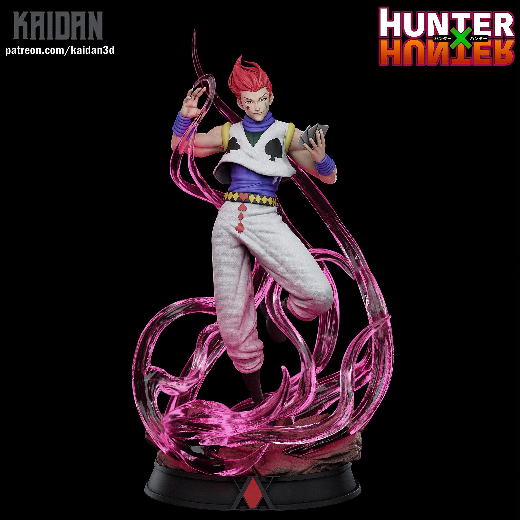 Hisoka Morow (Hunter x Hunter) resin figure by Kaidan 3D — studio render 2