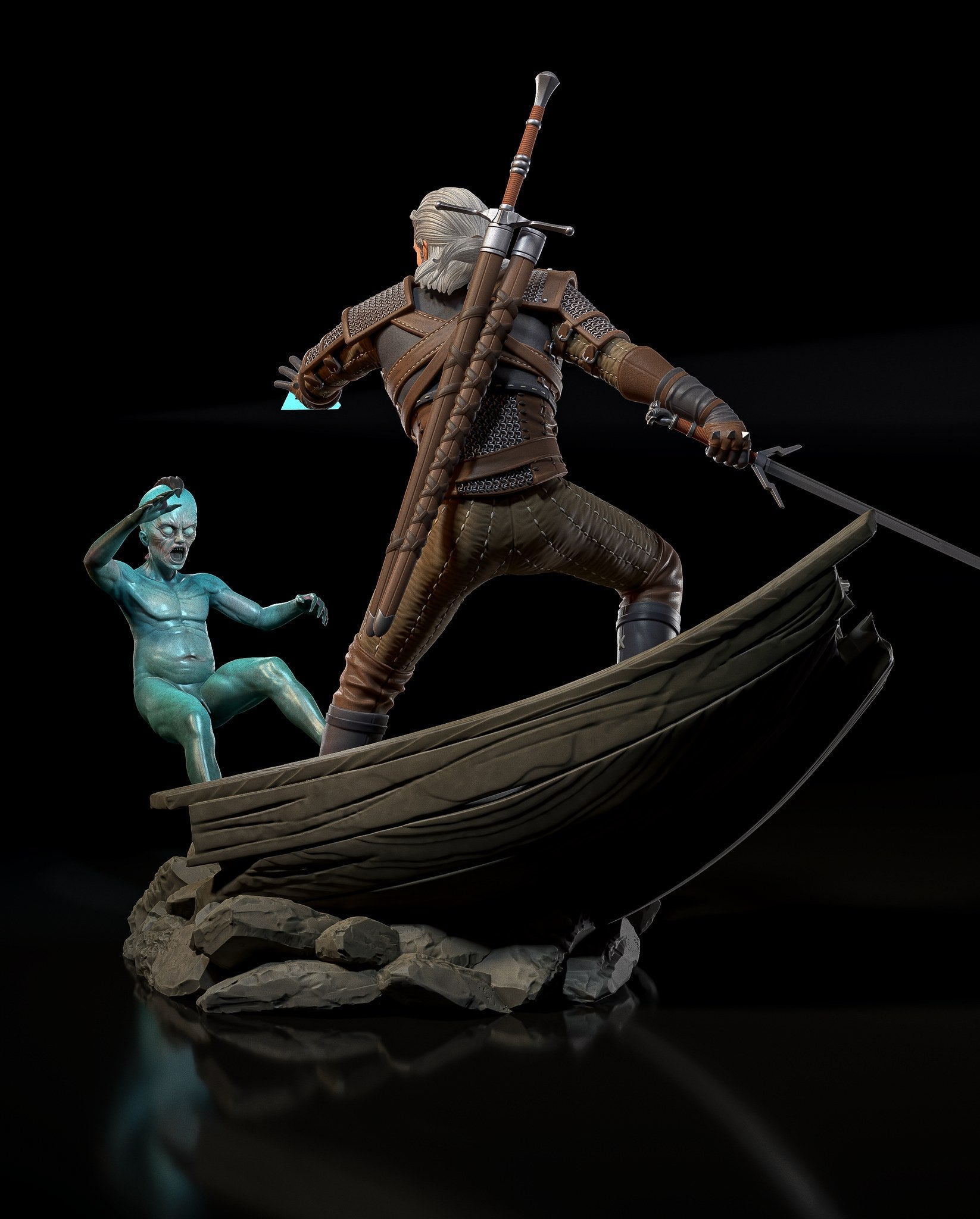 Geralt of Rivia (The Witcher) resin figure by h3LLcreator — studio render 7