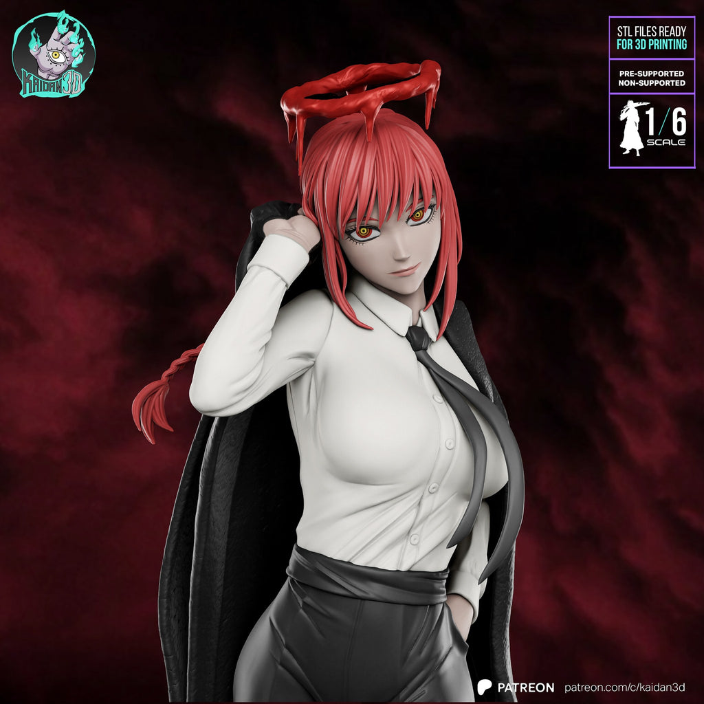 Makima (Chainsaw Man) resin figure by Kaidan 3D — studio render 1