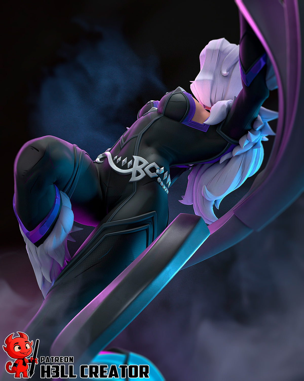 Black Cat (Marvel) resin figure by h3LLcreator — studio render 7