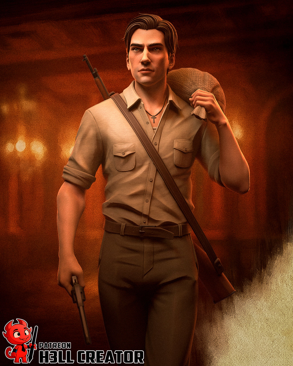 Enzo Favara (Mafia The Old Country) resin figure by h3LLcreator — studio render 1